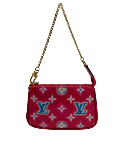 Valentine Neon, 580&euro;, Bolso, Azul/Rosa, Cuero - Charol, Vista frontal